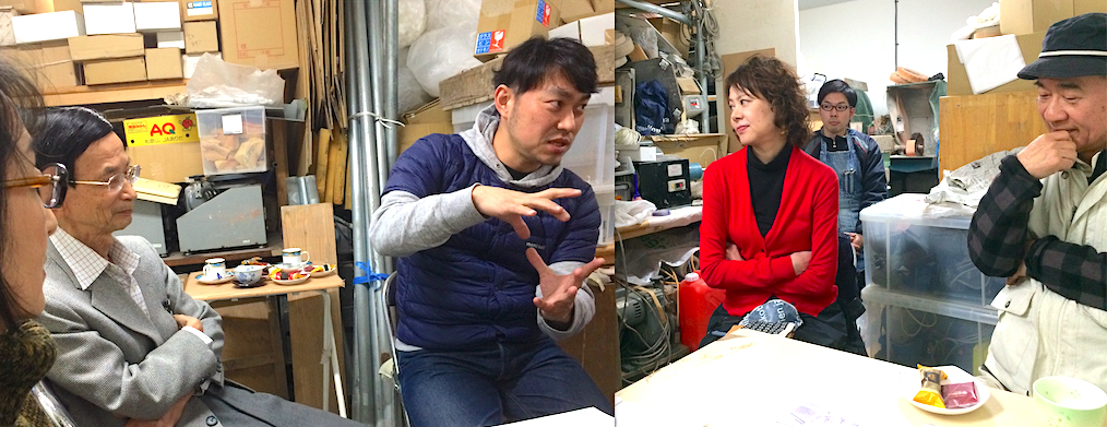 A meeting to discuss the methods of early Japanese glass-cutters