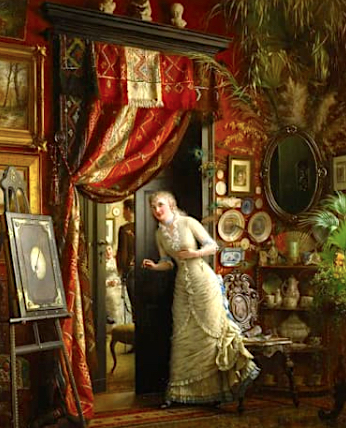 A cluttered Victorian room